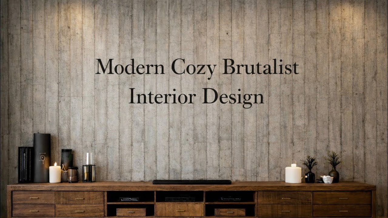 Modern Cozy Brutalist Interior Design | Modern Cozy Brütalist İç Mekan Tasarımı