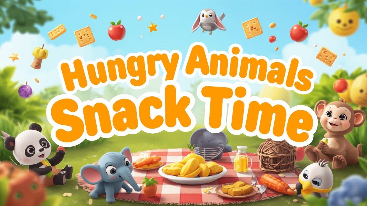 Hungry Animals Snack Time | Fun Food & Learning Song by DodoVerse for Kids