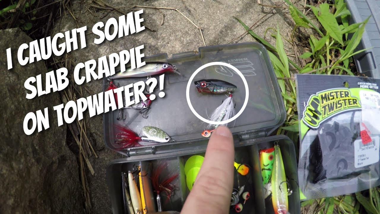 UNREAL TOP WATER Crappie Fishing in a CREEPY TUNNEL under a HIGHWAY!
