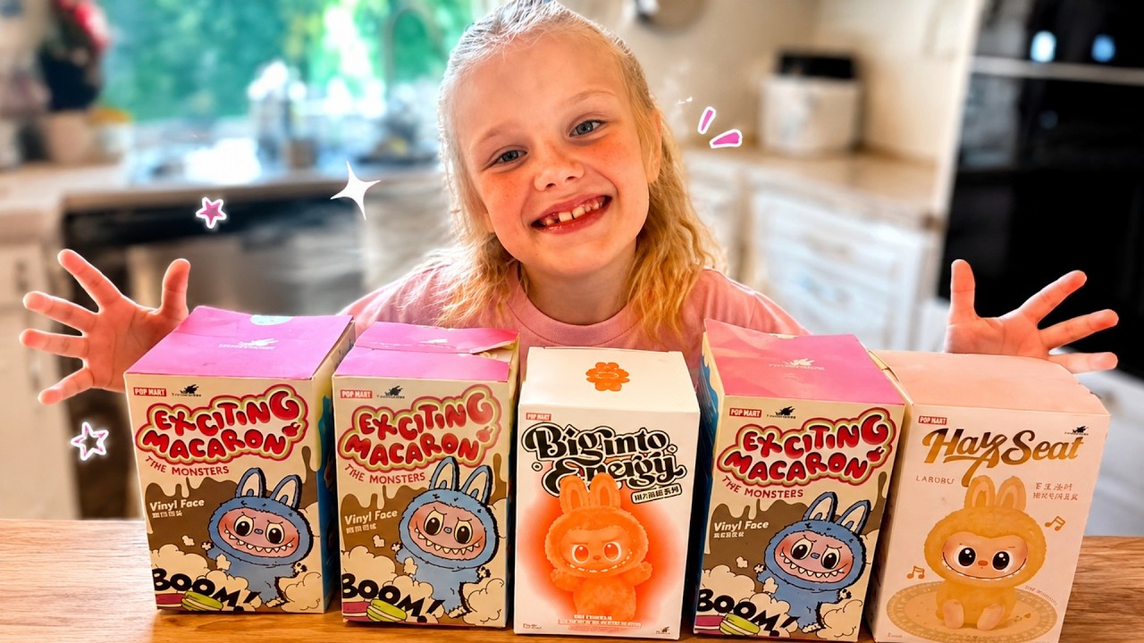 Labubu GIVEAWAY! vi åbner labubu. Unboxing video