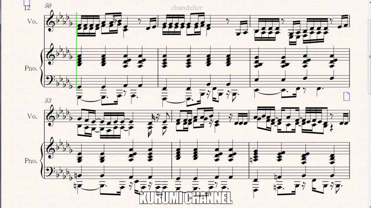 Chandelier Piano sheet TVXQ/DBSK(東方神起)