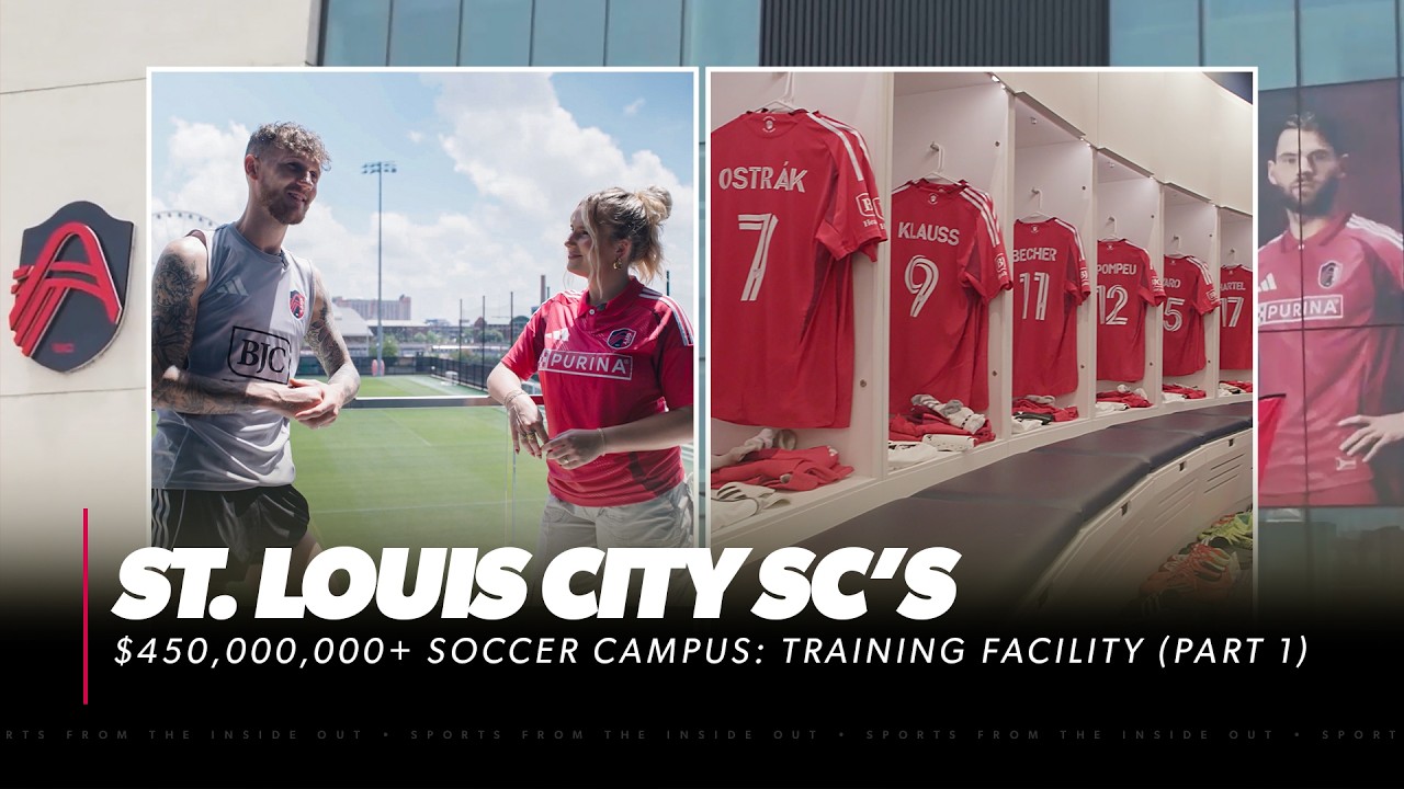 Внутри футбольного кампуса St. Louis CITY SC стоимостью более 450 000 000 долларов: тренировочная...