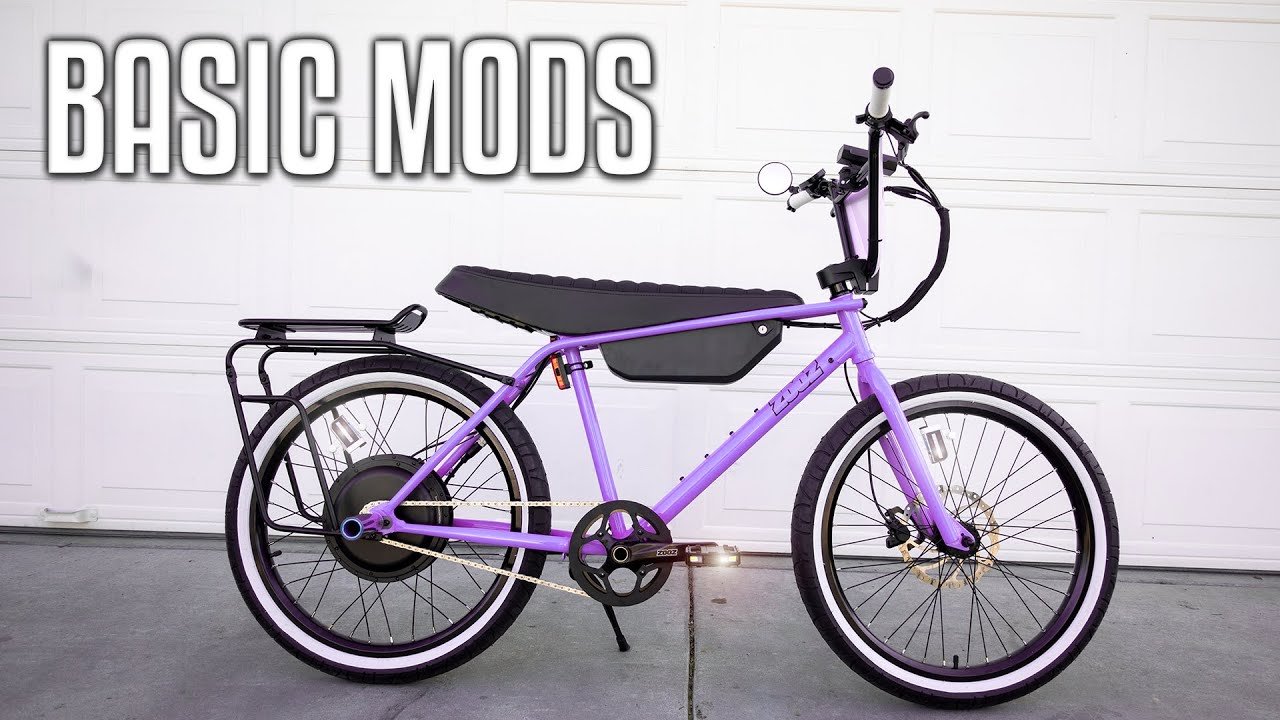 ZOOZ E-BIKE BASIC MODS - Tires, Lights, Racks, Pedals, Pegs