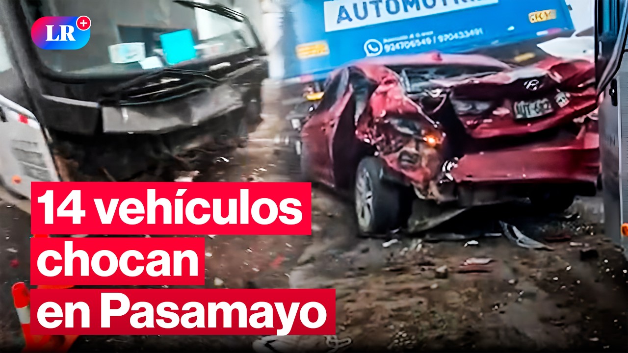 Caos en Pasamayo: choque múltiple de 14 vehículos paraliza la carretera | #LR