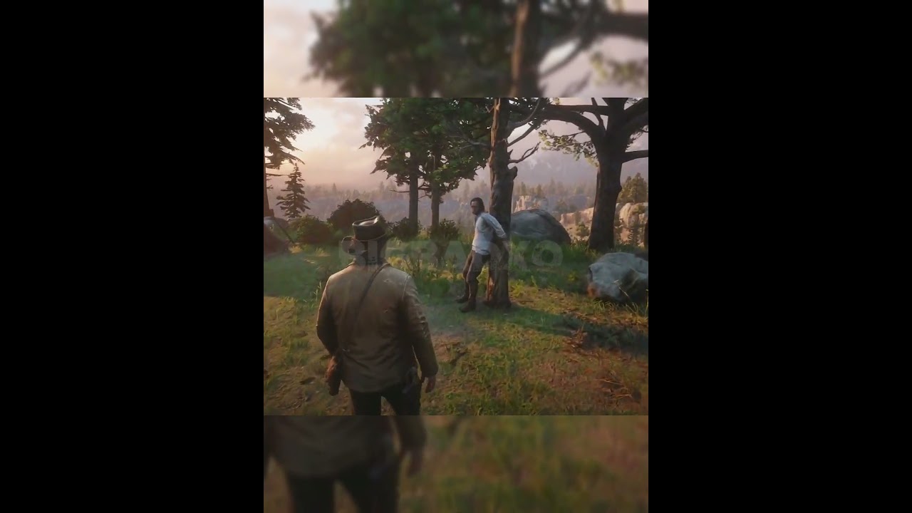 Lad Tied to A Tree by Weird Bearded Man (Suspicious, I tells ya) | Read Dead Redemption 2 #shorts