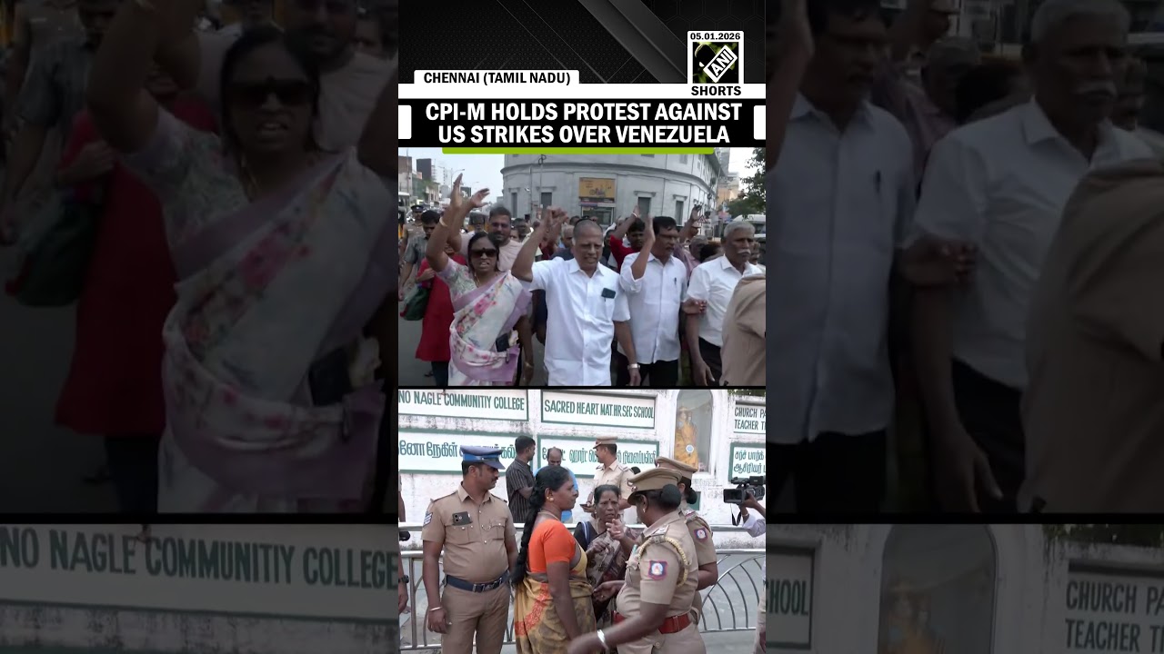 CPI-M stages protest near American Consulate in Chennai condemning US strikes over Venezuela