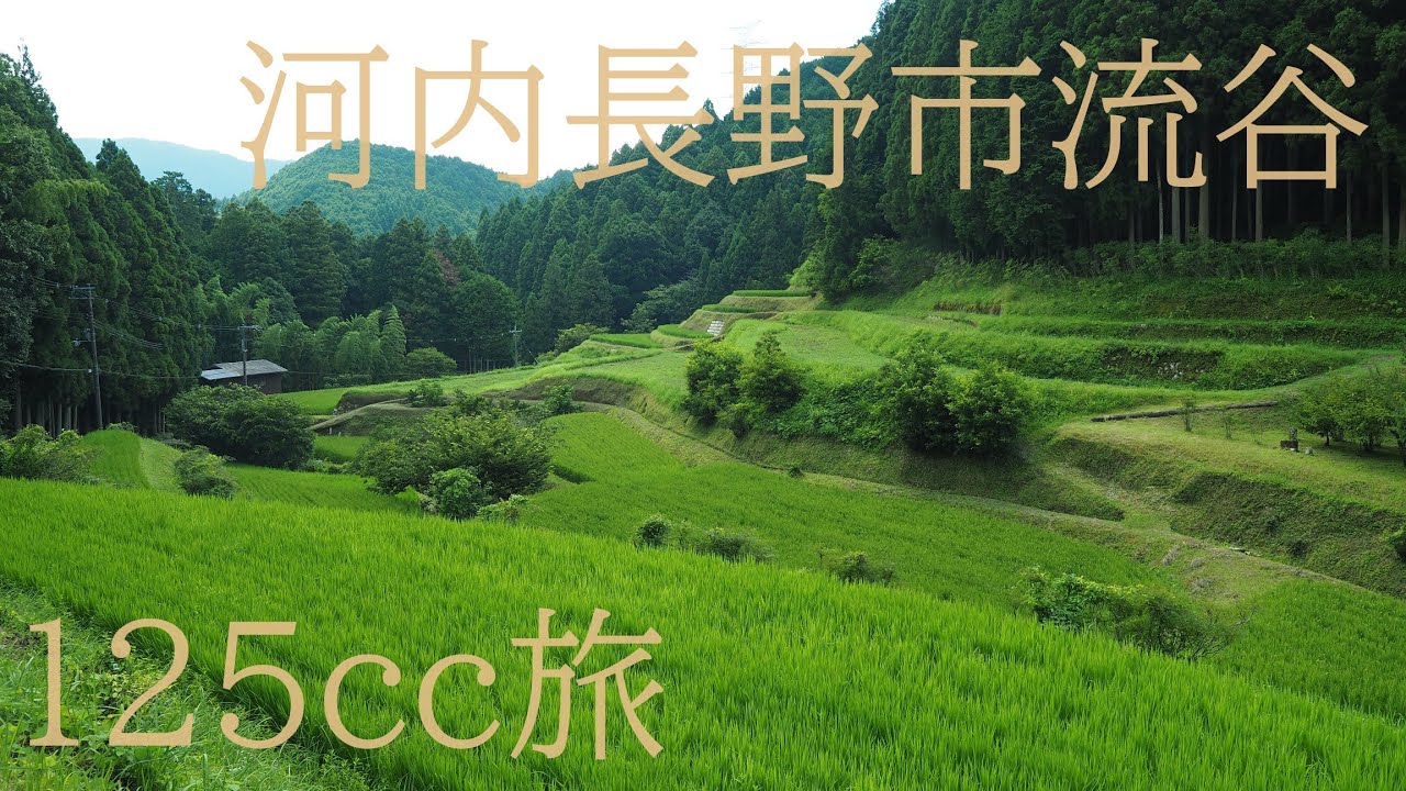 大阪の自然、河内長野市流谷【田舎の風景 125cc旅】Osaka countryside, Kawachinagano city