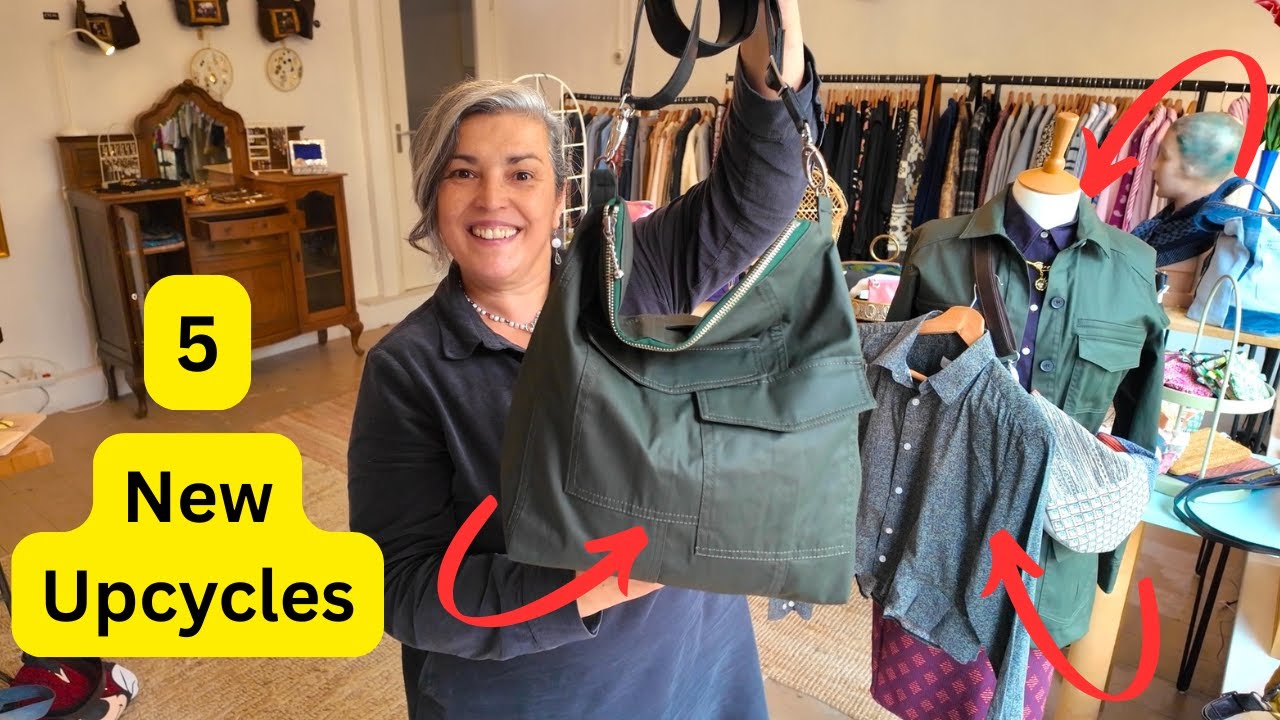 5 new upcycles! Upcycling men's shirts, leather dress, Zara dress...
