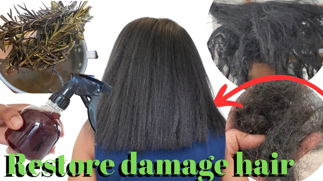 USING ROSEMARY WATER ON MY DAMAGE HAIR TO RESTORE, STRENGTHEN AND PROMOTE HAIR GROWTH
