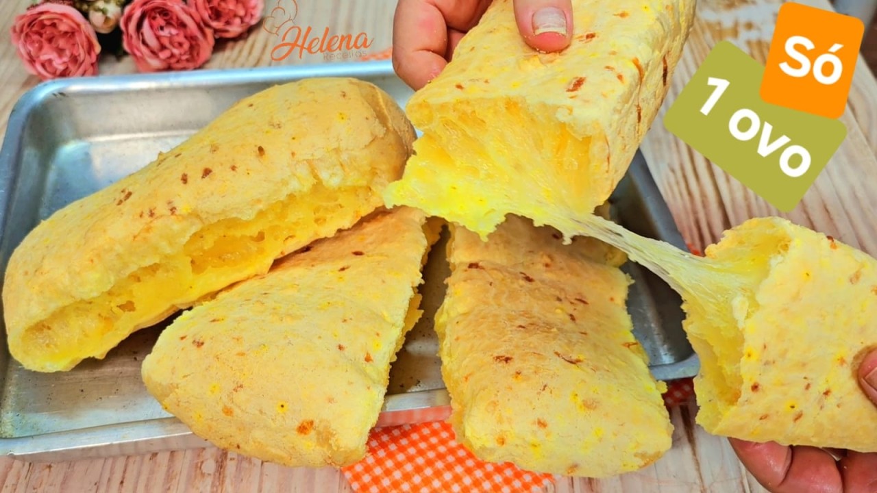 Lanche Fácil e Rápido! - Biscoitão de Polvilho Gigante - Só 1 Ovo - Helena Receitas
