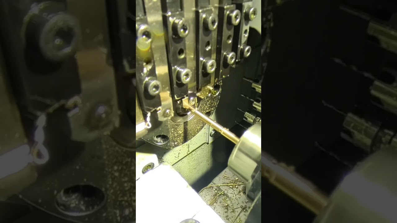 Making Long Thread with many passes #cncmachine #cncprogramming #shorts