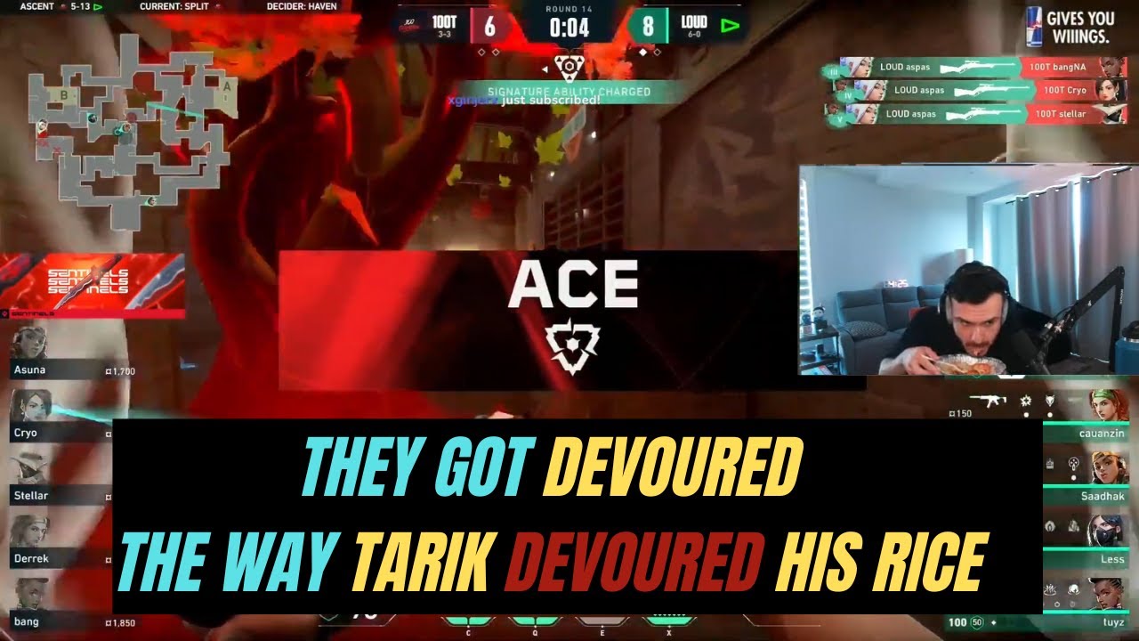 Tarik React to Loud Aspas Marshall Ace -100T vs LOUD - Champions Tour 2023: Americas League