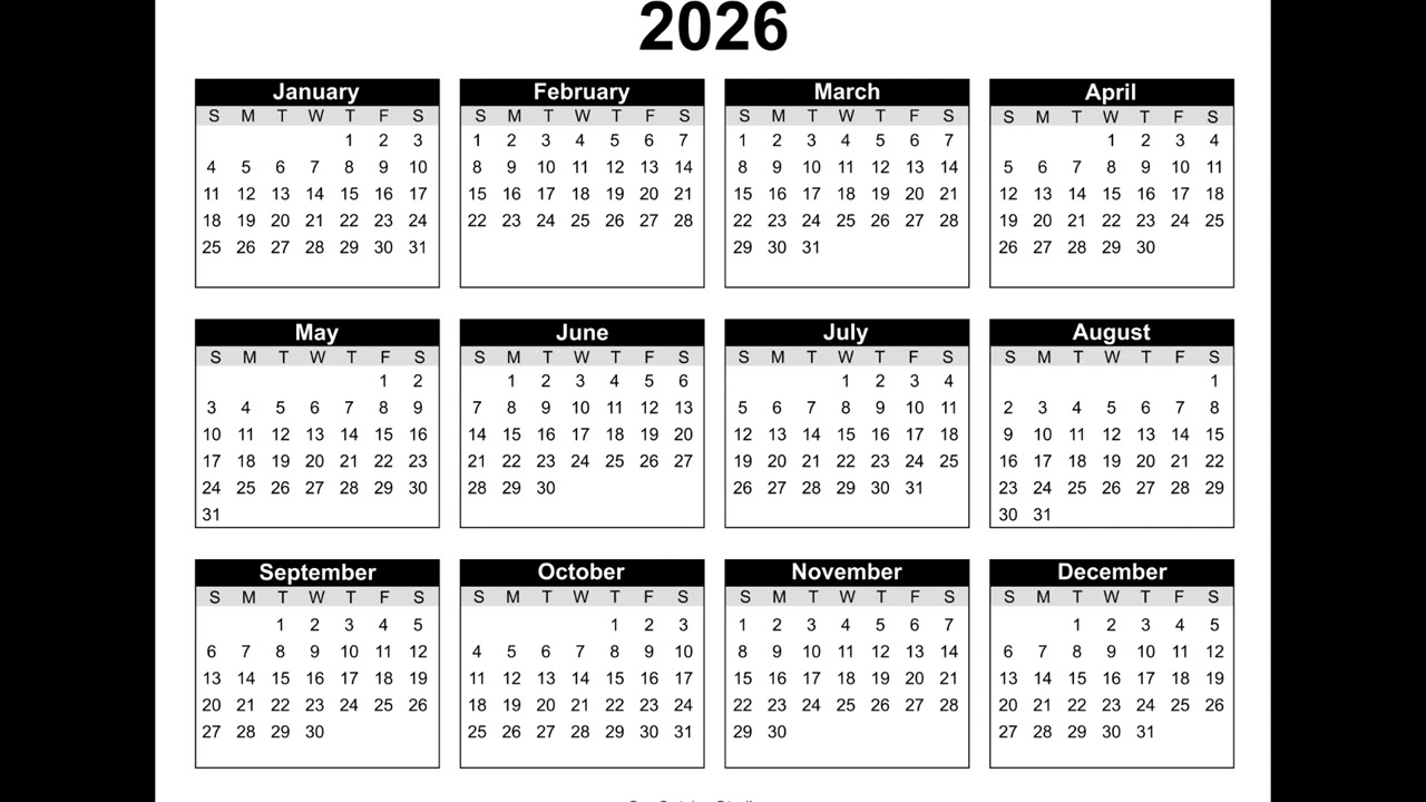 2026 Calendar 📅 | New Year 2026 | Calendar 2026