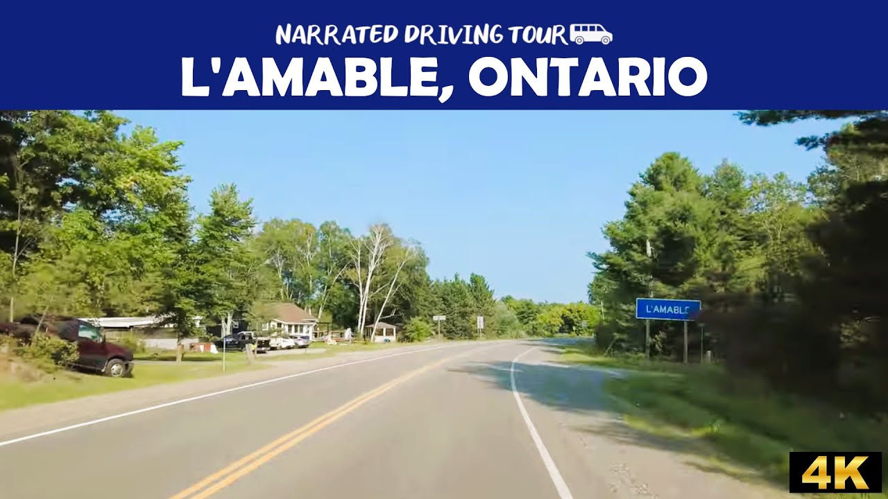 🚗 Tranquil 4K Drive Through L&rsquo;Amable, Ontario | Scenic Road Trip Adventure 🌲✨