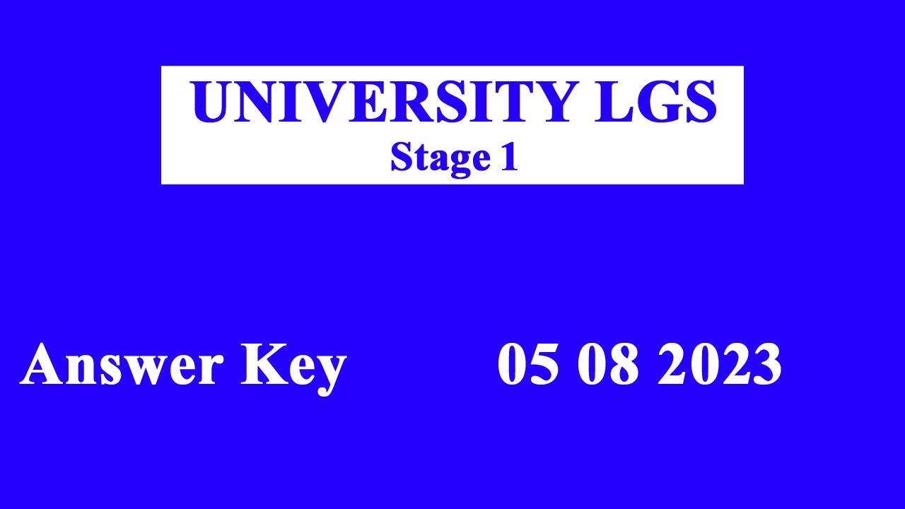 Answer Key University LGS 05 08 2023 | Common Exam | Store Keeper | Kerala | PSC