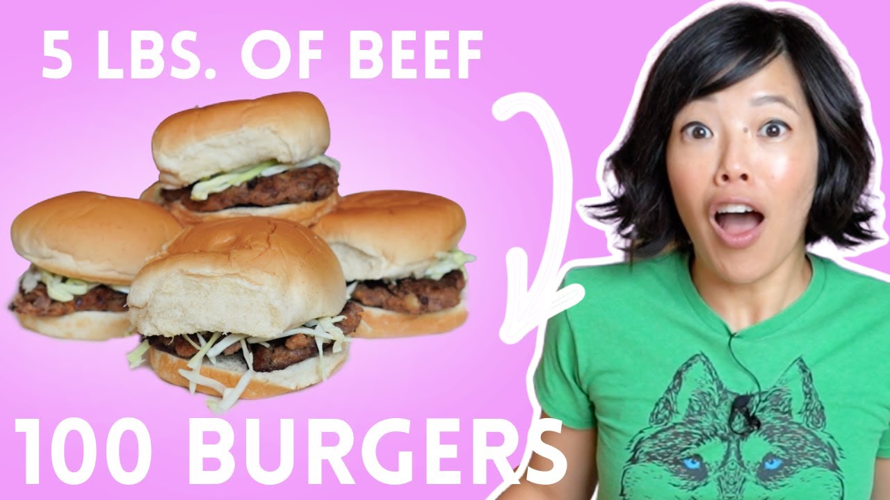 5 Pounds of Beef Makes 100 Burgers! | The Goodwill Burger - a recipe to stretch your dollar