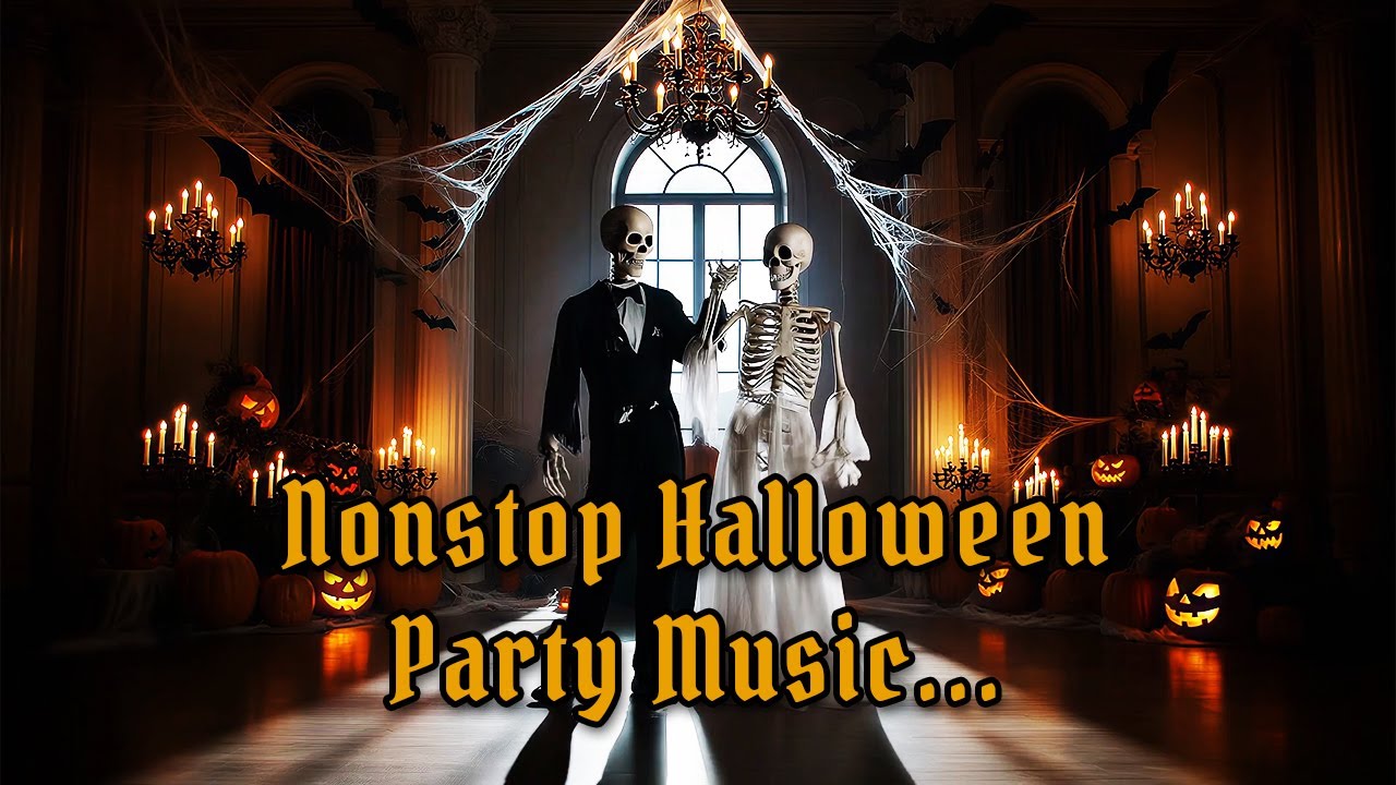 💀 Halloween Party Music at the Haunted Wedding Bash 🎃 Dancing Skeleton Bride & Groom