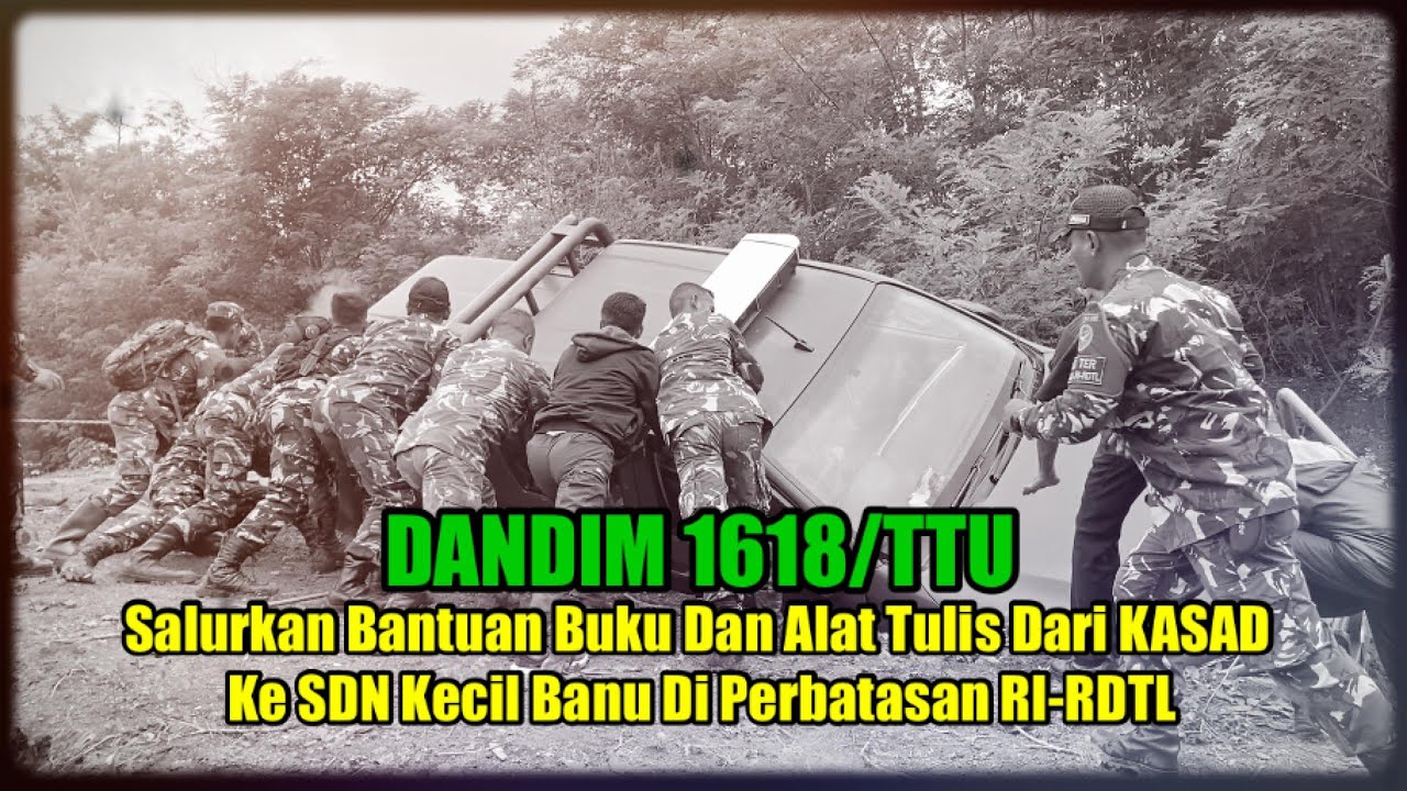 Dandim 1618/TTU Salurkan Bantuan Buku Dan Alat Tulis Dari KASAD di Perbatasan RI-RDTL.