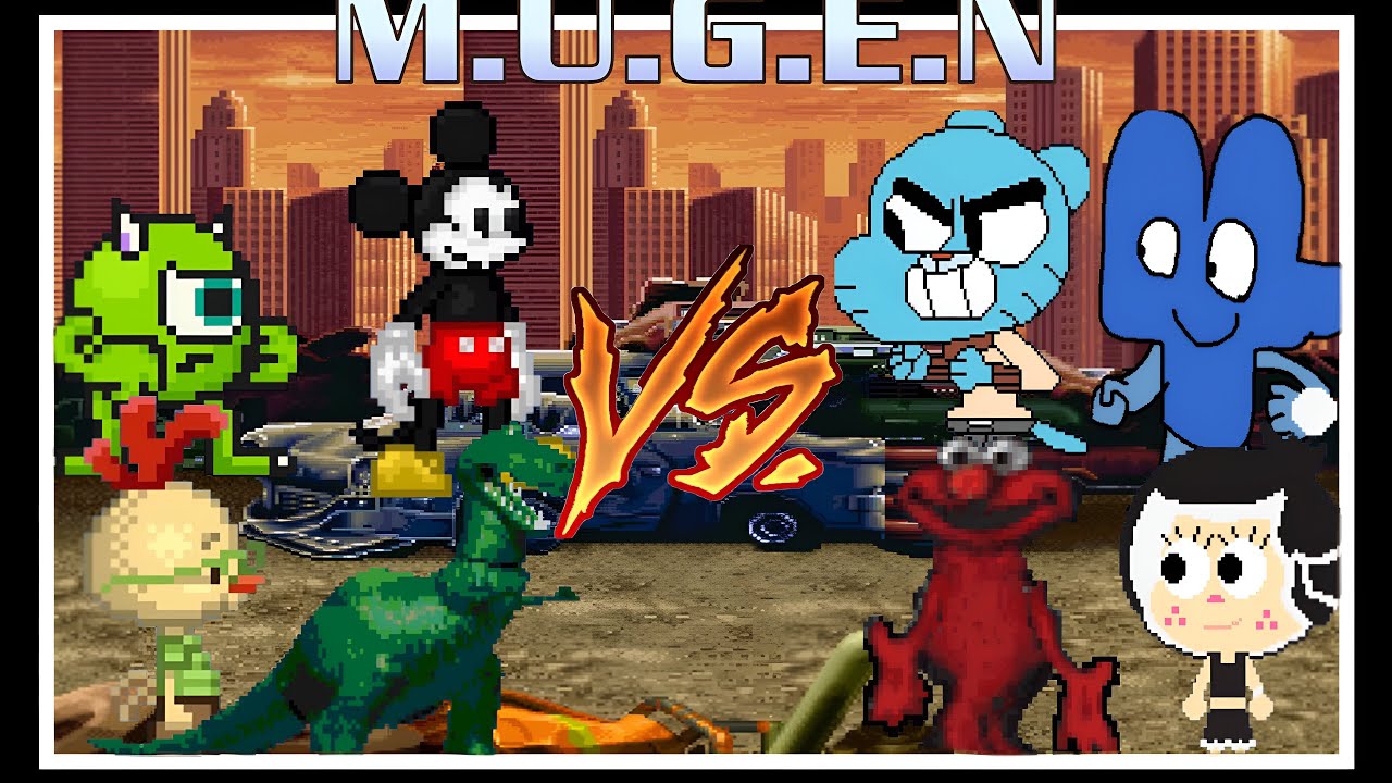 [MUGEN] Rex, Chicken Little, Mickey Mouse & Mike Wazowski vs. Elmo, Hanazuki, Gumball & Four