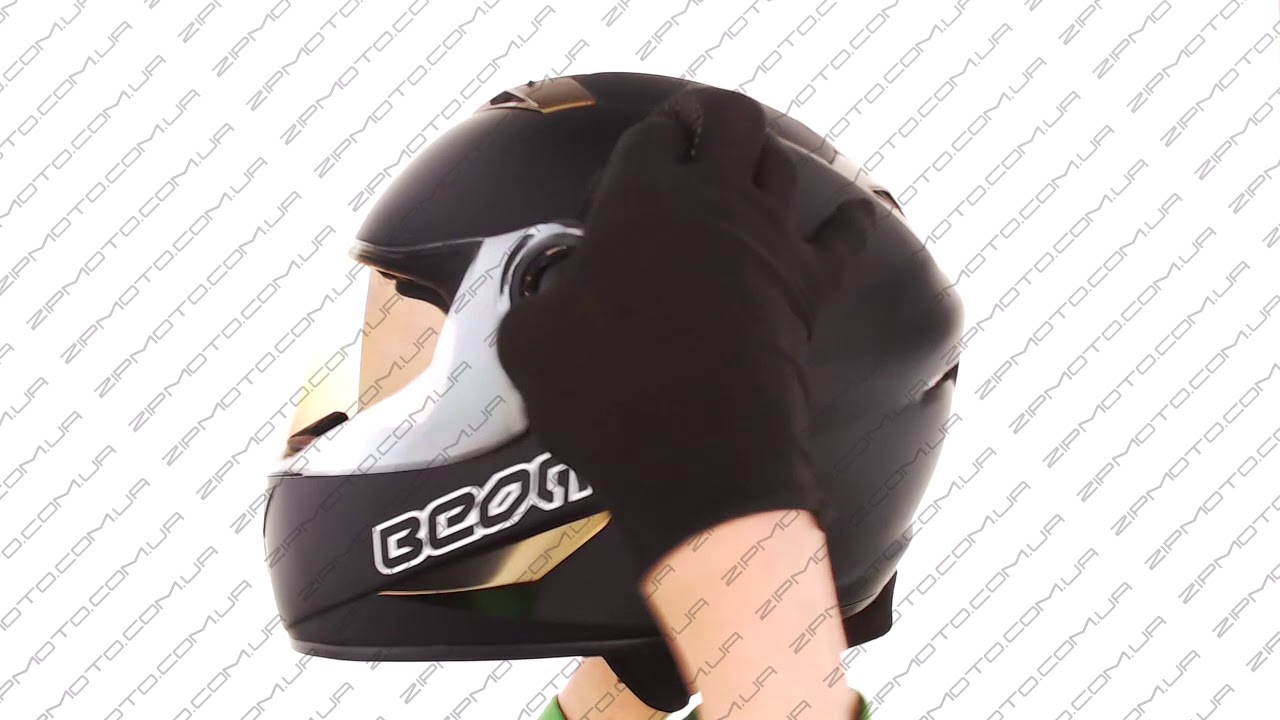 Шлем-интеграл   mod:B-500 size:XL, черно-коричневый   BEON...