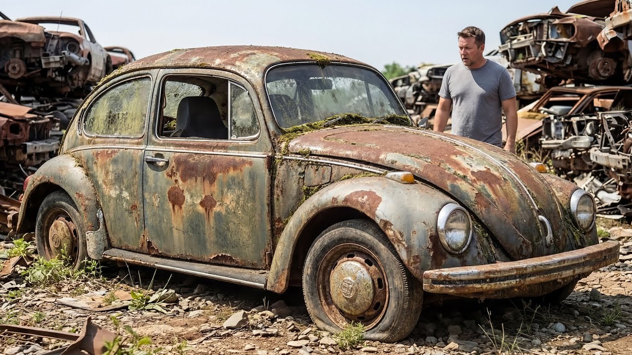Реставрация автомобиля ASMR &mdash; Volkswagen Beetle 1972 года от полного ветхого состояния до нового!