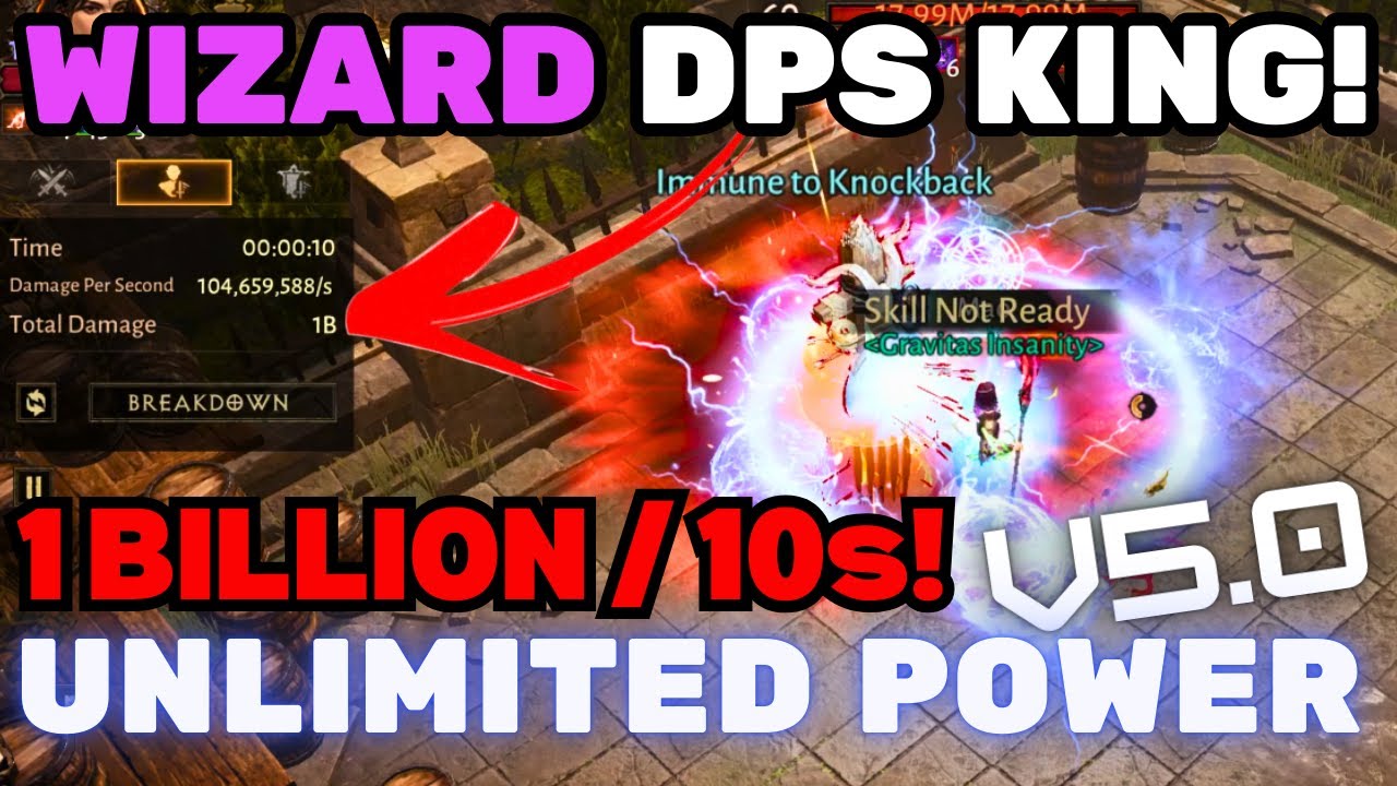 UNLIMITED POWER v5.0!! I Tried Wizard Black Hole... It's OP! [Diablo Immortal]