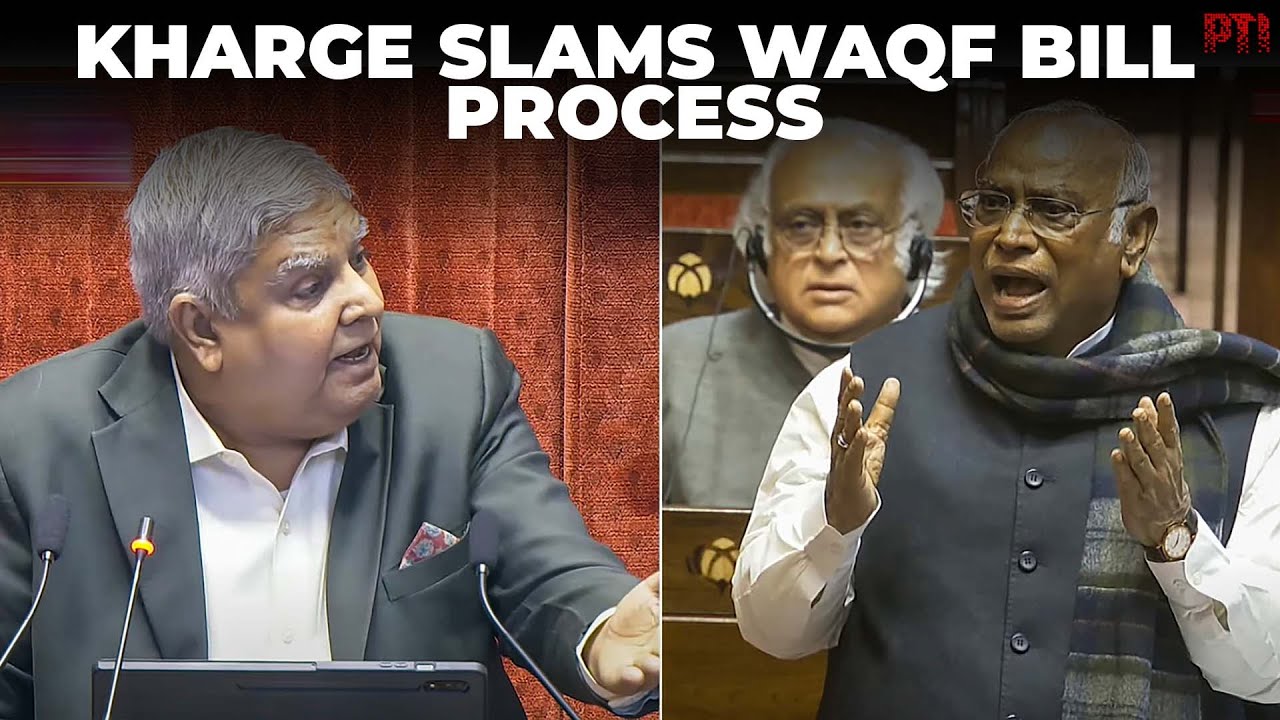 Dissent note ignored in Waqf bill, non-stakeholders consulted: Mallikarjun Kharge in Rajya Sabha