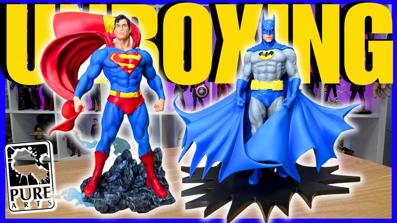 Las nuevas figuras de PureArts 🔥 BATMAN Y SUPERMAN 1/8 | Unboxing y Análisis