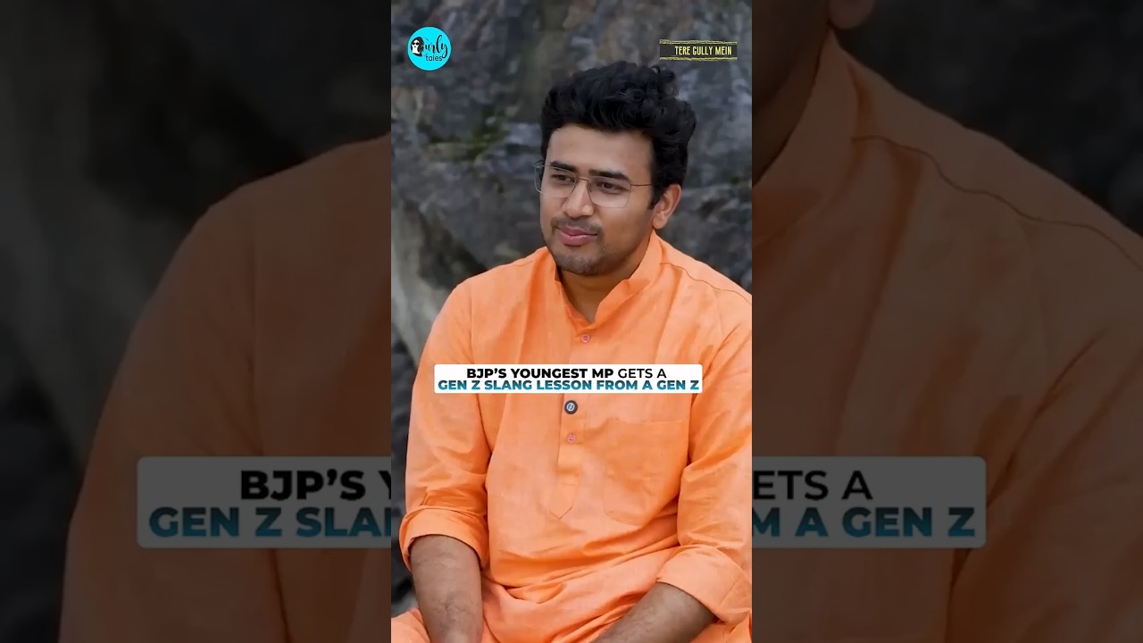 BJP's Youngest MP Gets A GenZ Slang Lesson From A GenZ! #genz #tejasvisurya #kanwaryatra