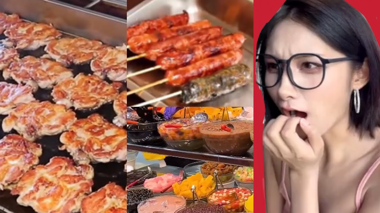 大陆妹子優雅看台灣美食！漏出渴望的眼神！直呼好想要！ ！See Taiwan's delicious food Reaction