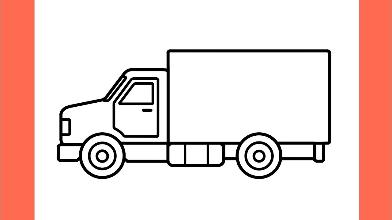 How to draw a TRUCK easy / drawing lorry step by step