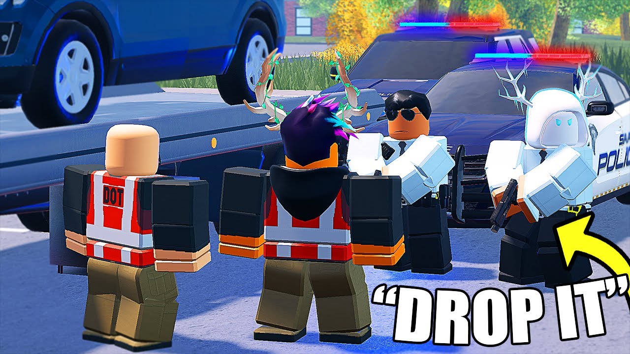 DOT Tow Illegally Parked OFFICERS! - ERLC Roblox Liberty County