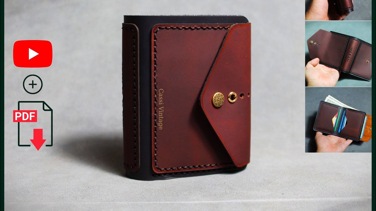 Unique Leather Vertical Bifold Wallet Pdf Pattern Download