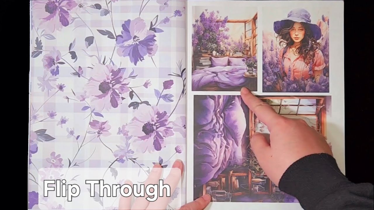 Lavender Ephemera Book by Emma Kristen Flip Through