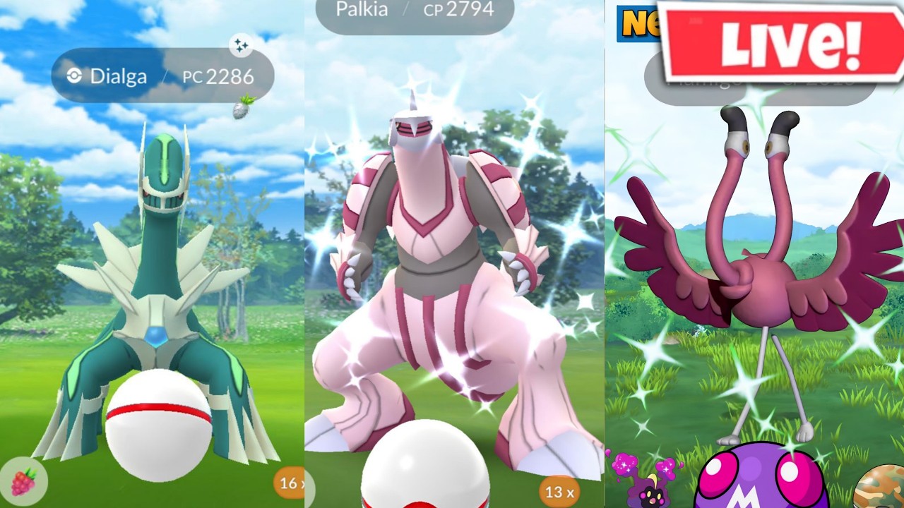 Hunting✨️Shiny Dialga & Palkia On Raod Hour in Pokemon Go