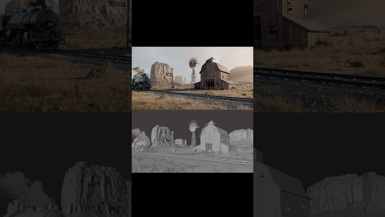 Creating a Realistic Western Train Animation in Blender 4.4 | #blender #blender3d #animation