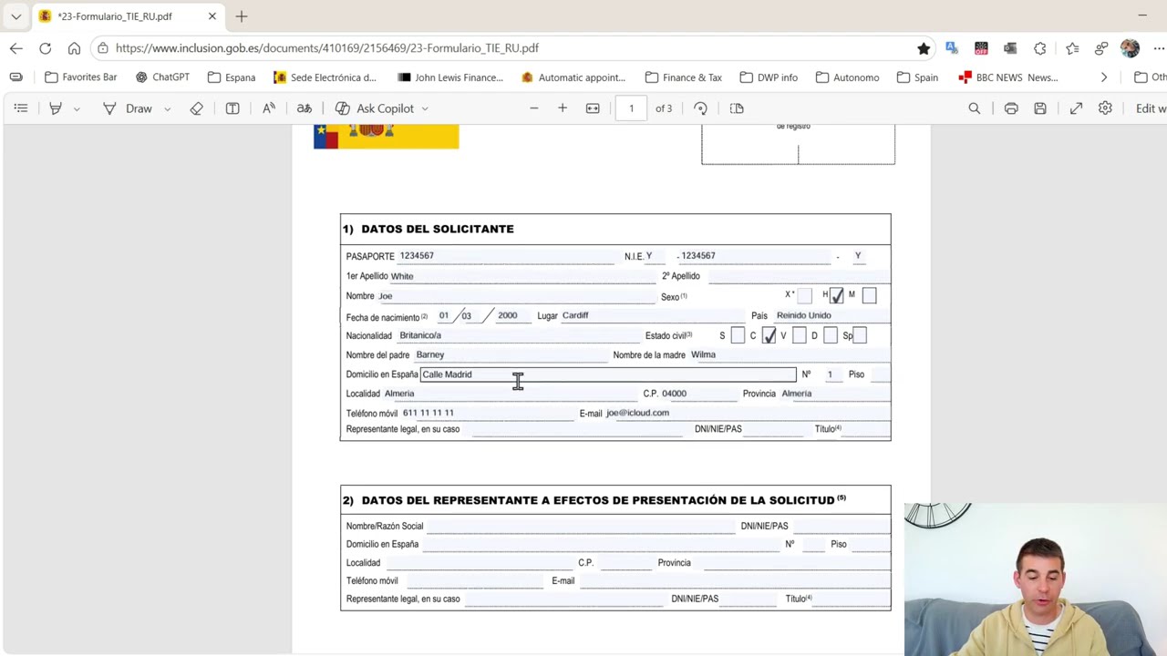 How to complete form #EX23 for a Spanish #TIE (Withdrawal agreement) #WA #British