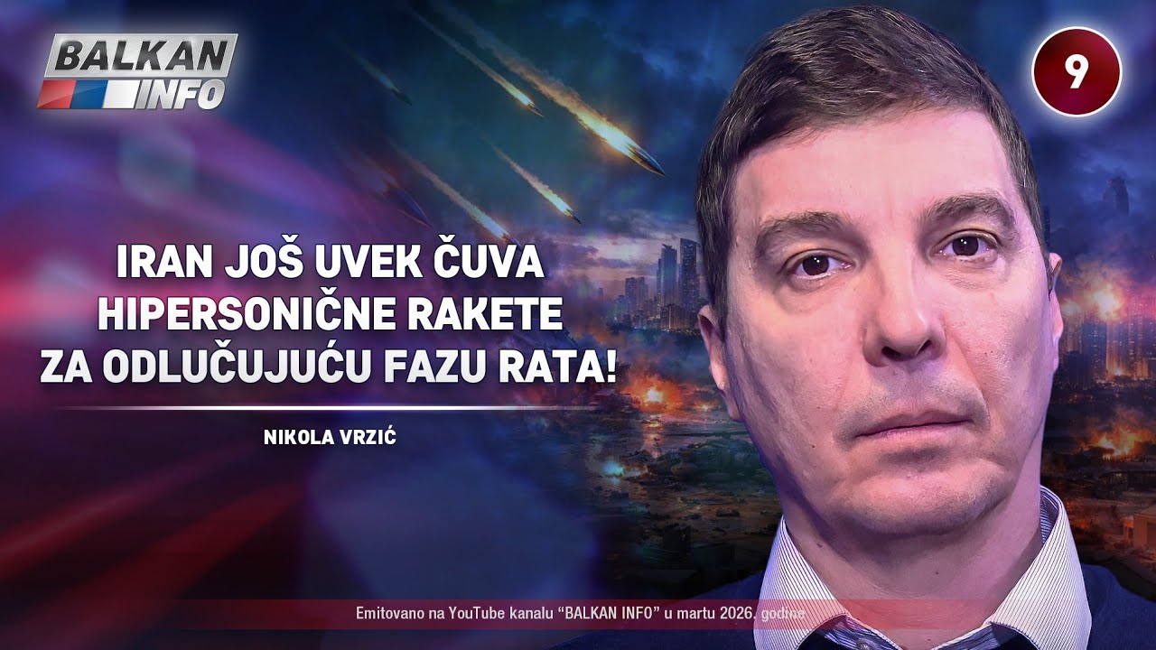 INTERVJU: Nikola Vrzić – Iran čuva hipersonične rakete za odlučujuću fazu rata! (3.3.2026)