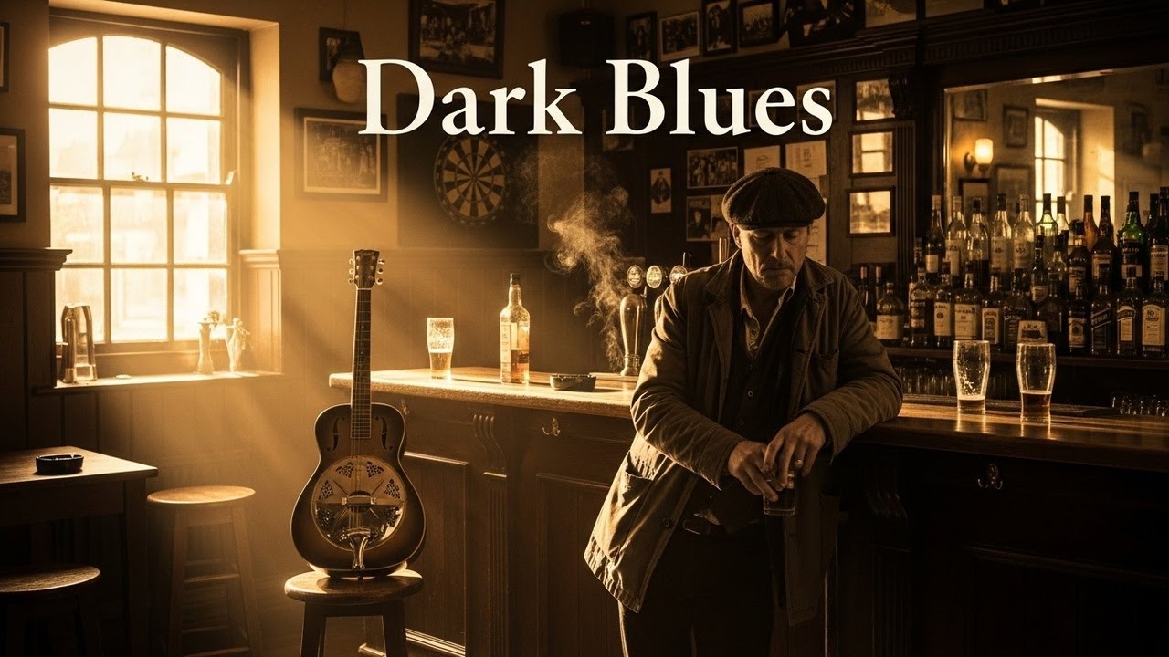 Dark Blues Vintage Background Blues Music for Study