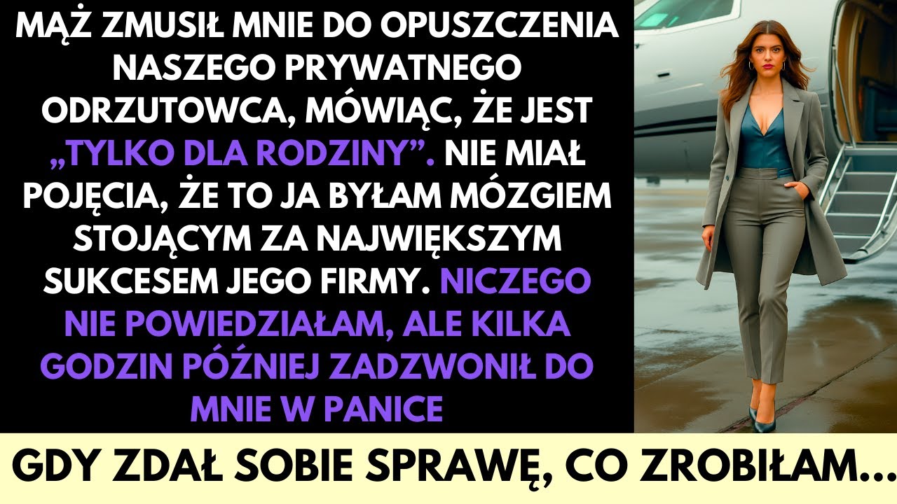 Mąż Wyrzucił Mnie Ze Swojego Prywatnego Jet’a, Ale SpanIkował Gdy Poznał Mój Sekretny Atut