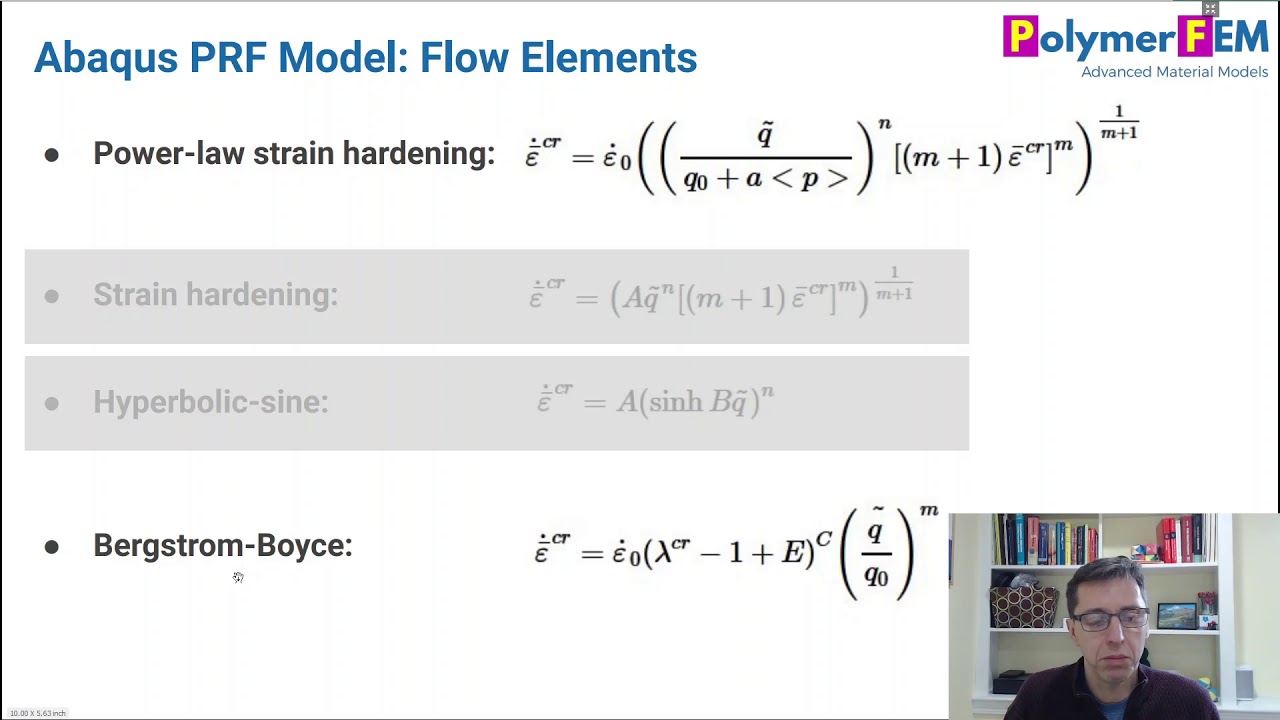 Abaqus Parallel Rheological Framework (PRF) Model