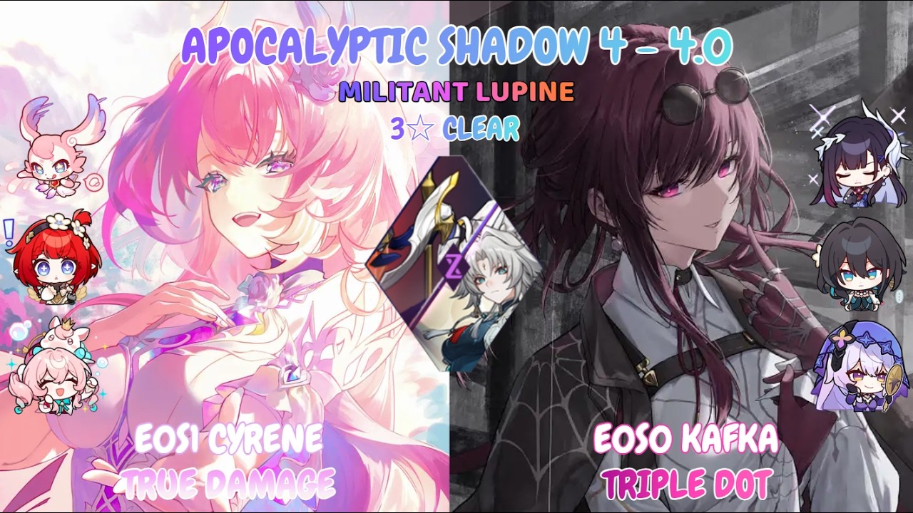 Apocalyptic Shadow 4 - v4.0 | E0S1 Cyrene True Damage & E0S0 Kafka Triple DoT | Honkai Star Rail