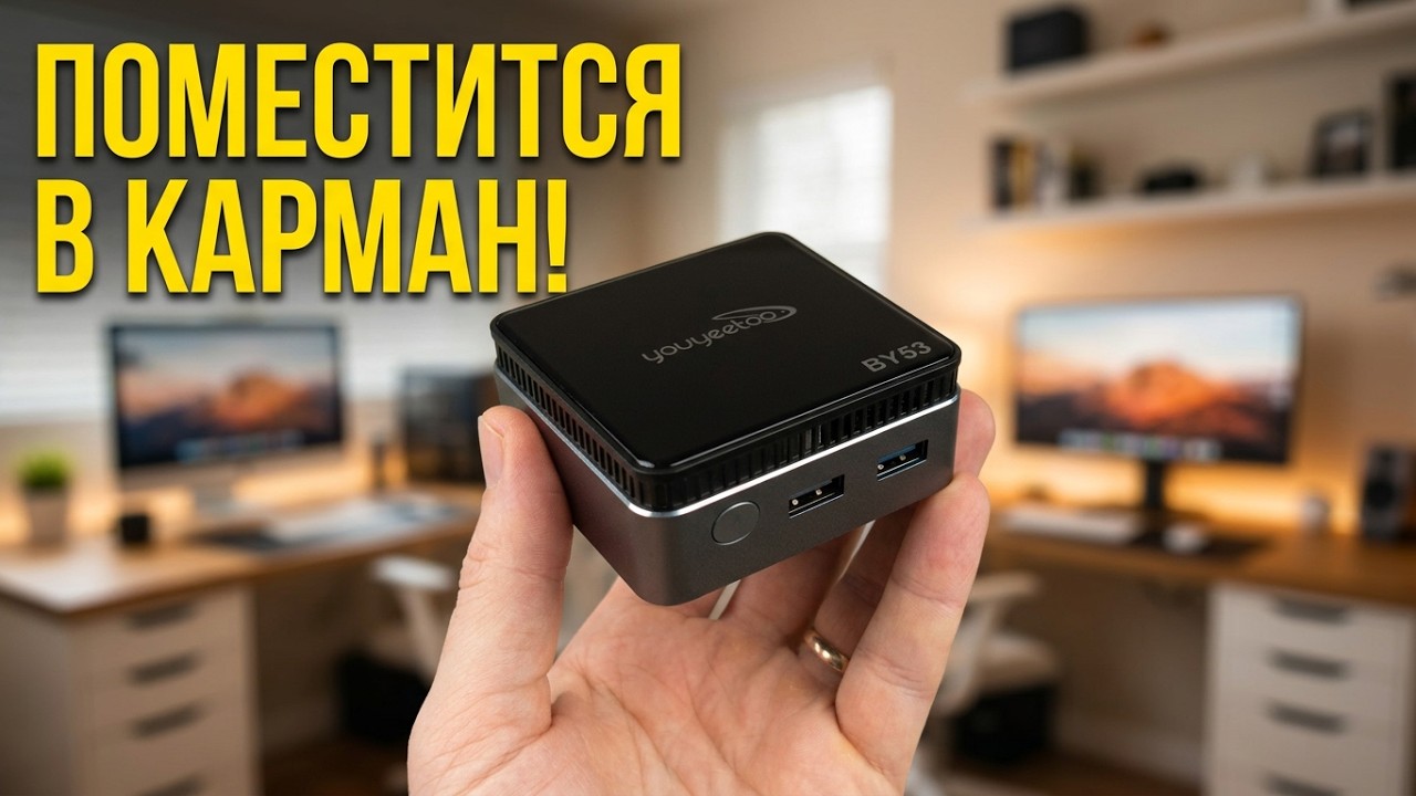 ОБЗОР YOUYEETOO BY53 Мини ПК Intel N150, 12 ГБ LPDDR5