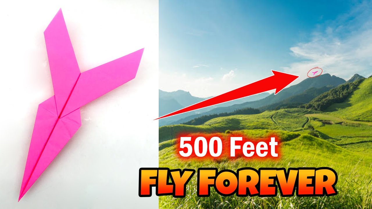 How to Make a Paper Airplane Easy that Flies Far | WORLD RECORD Paper Airplane | 500 Feet