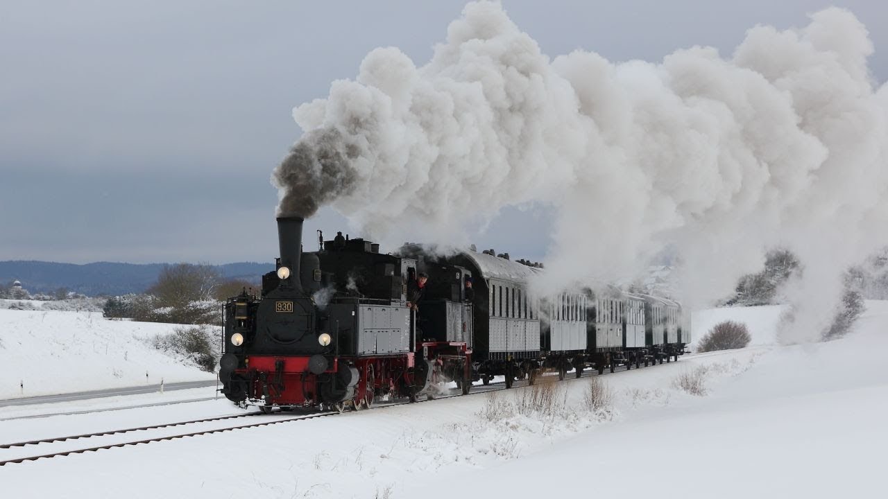 Nikolausfahrt M&uuml;nsingen - Gammertingen mit T3 930 und Lok 20 am 17.12.2017