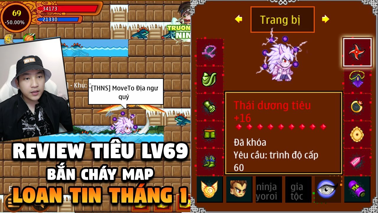 Review Tiêu Lv69 Bắn Cháy Map Từ Địa Bảng - Hang Động | Loan Tin Tháng 1 | Ninja School Online