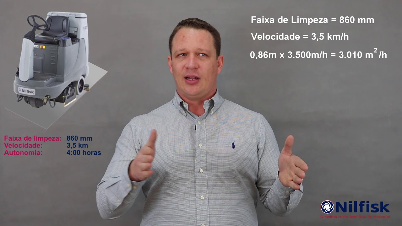 Calculando a produtividade de lavadoras e varredeiras de pisos