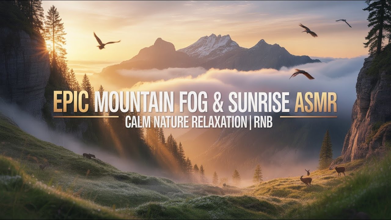 Epic Mountain Fog & Sunrise ASMR 🌄 Calm Nature Relaxation | RNB