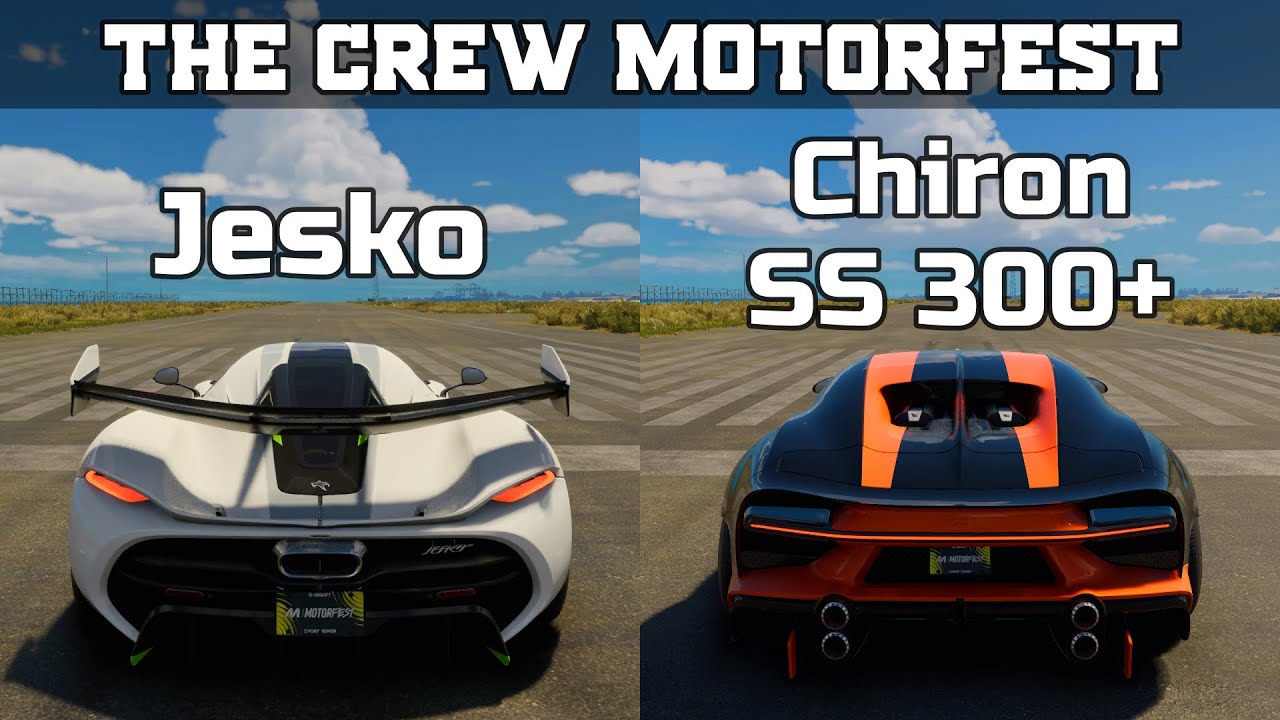 The Crew Motorfest - Koenigsegg Jesko vs Bugatti Chiron Super Sport 300+ - Drag Race