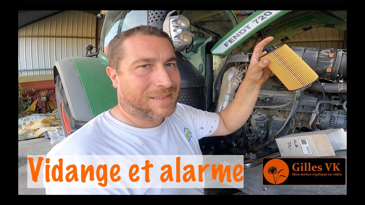 Vidange du Fendt 720 et installation d'une alarme WIKAB